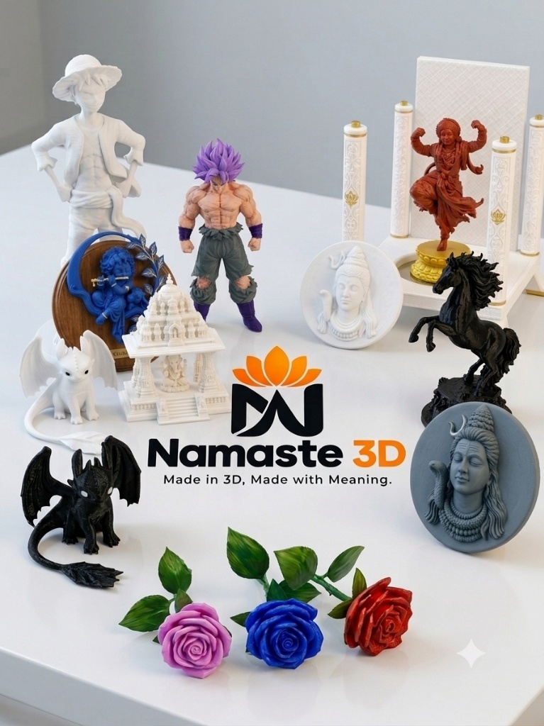 Namaste 3D premium 3D printed products showcase